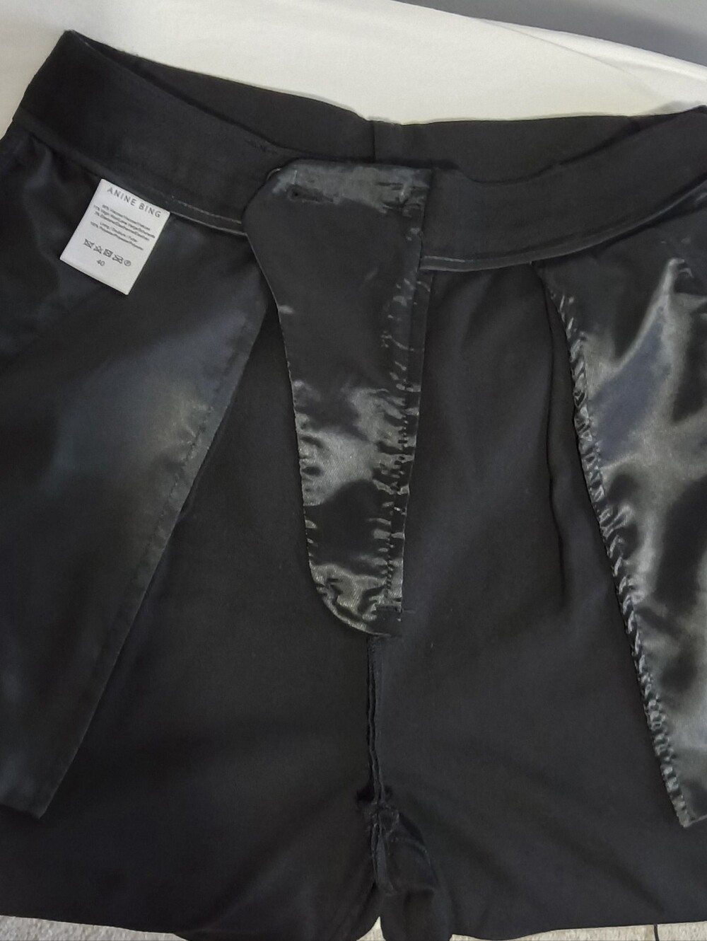 ANINE BING Black Wide Leg High Rise Pants Size 40 - Picture 3 of 16